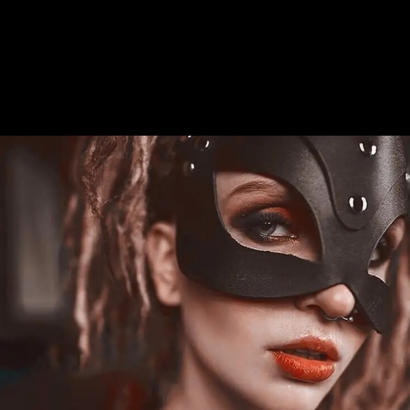 Cosplay Leather Cat Mask OS Adjustable buckle - Picture 5 of 7